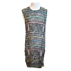 Carolina K Aztec Print Sheer High Low Coverup Dress - Medium